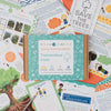 Educational materials on sustainability with 'Save the Trees' and 'Tremendous Trees' theme.